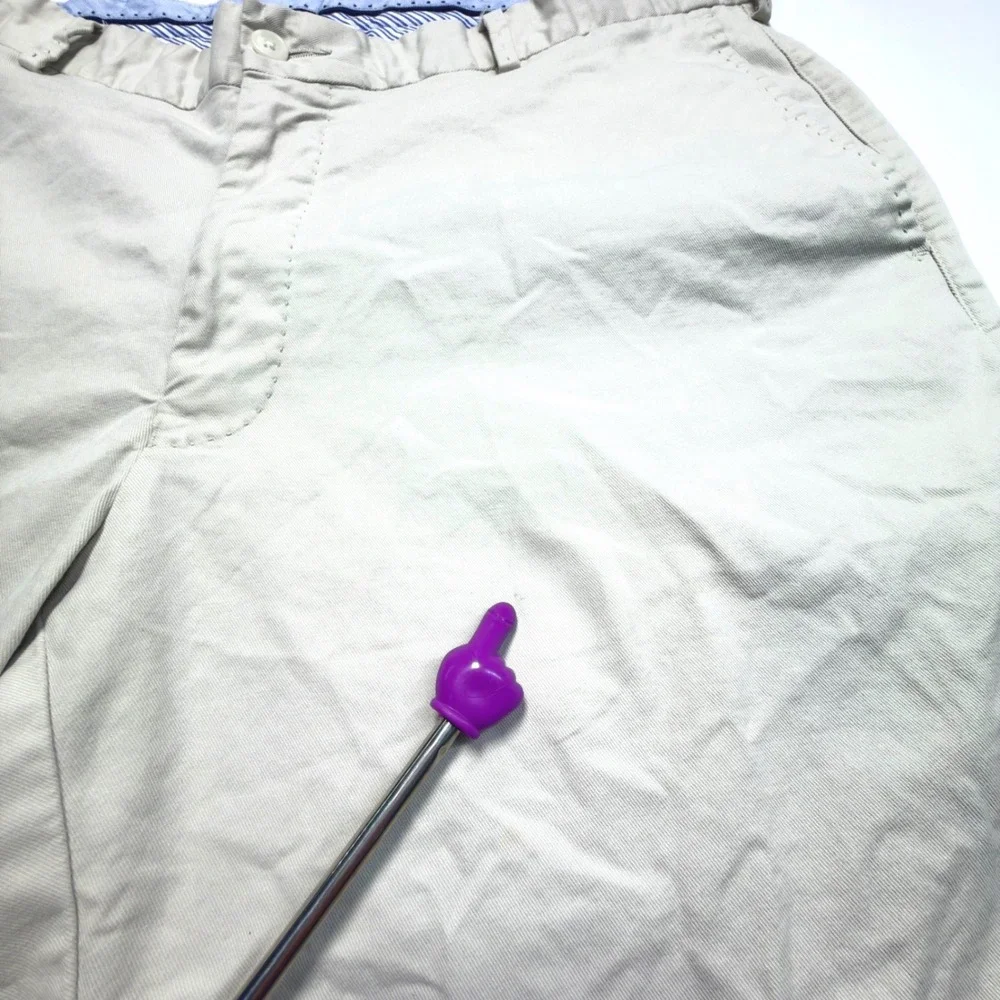 Peter Millar Crown Sport Khaki Golf Shorts Men's 36 Flat Front Classic Fit